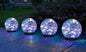 2Pcs Solar Lights Outdoor Garden Decor Cracked Glass Ball Warm Lights