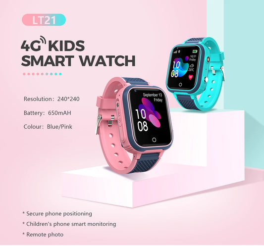 4G Smart Kids Watch GPS WIFI Video Call SOS IP67 Waterproof  Camera Monitor Tracker