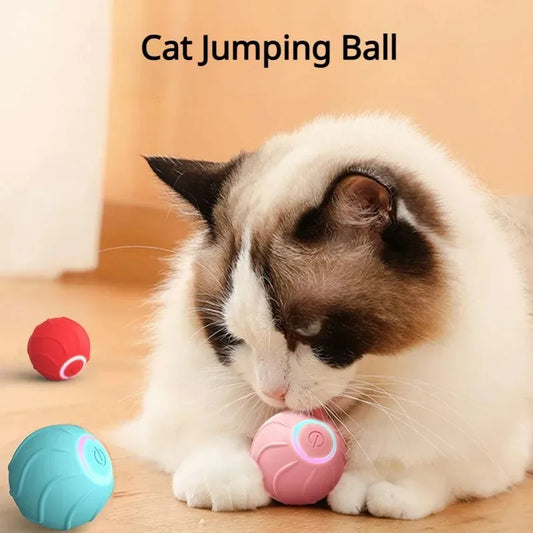 Smart Cat Toy USB Self Hi Teasing Kittens Jumping Rolling Ball