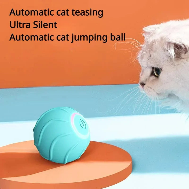 Smart Cat Toy USB Self Hi Teasing Kittens Jumping Rolling Ball