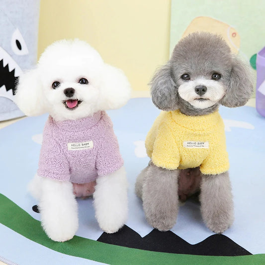 Winter Warm Plush Dog Sweater for Small Dogs