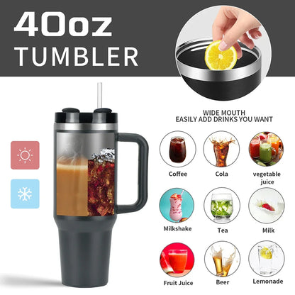 40oz Tumbler Thermos Bottle Stainless Steel Insulation Coffee Cup