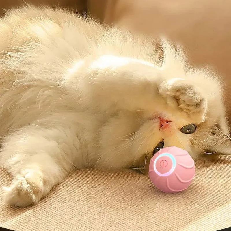 Smart Cat Toy USB Self Hi Teasing Kittens Jumping Rolling Ball