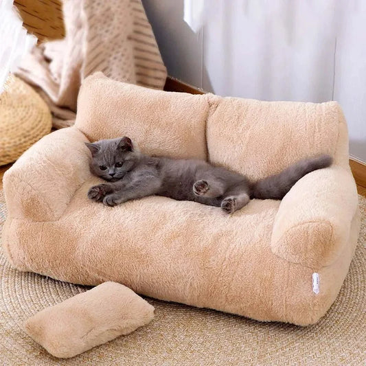 Luxury plush  Cat Bed Sofa  for Small Medium Dogs and Cats.