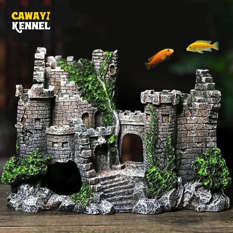 Creative Castle Shape Fish Tank Ornaments Decoration