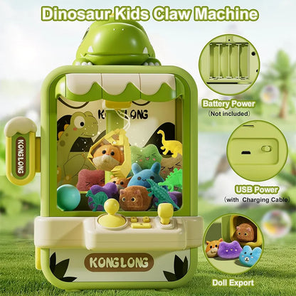 Dinosaur Claw Machine Toy - Electronic Arcade Game for Kids with Music