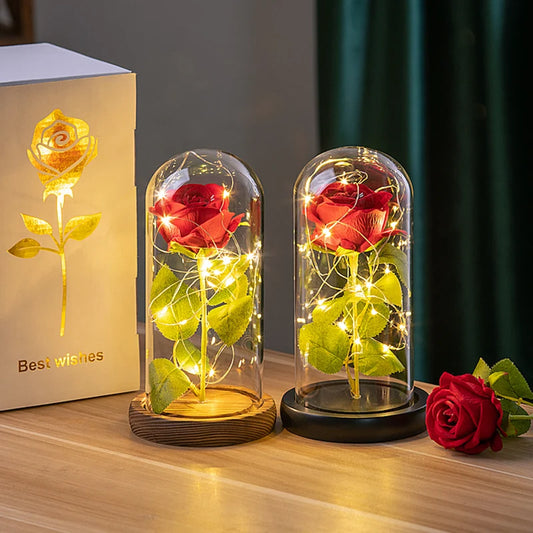 Eternal LED Rose in Glass Cover