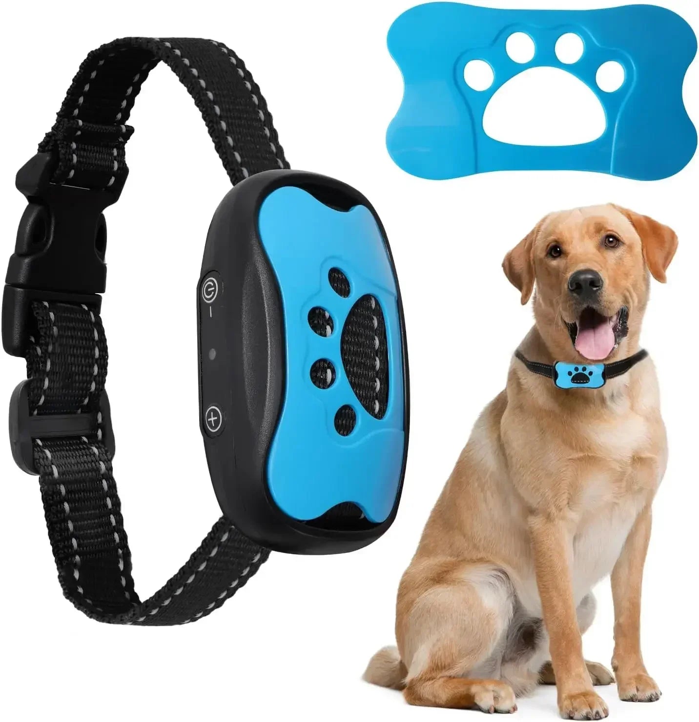 Dog Anti-Barking Device USB Rechargeable Training Collar with Ultrasonic & Vibration